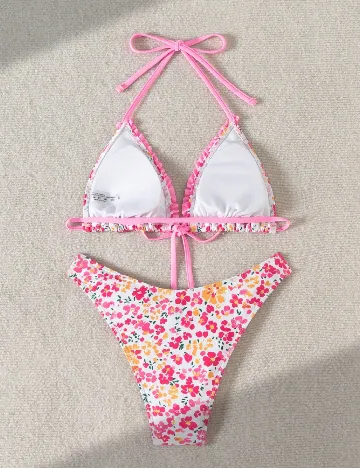Costum de baie SHEIN, floral print