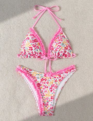 Costum de baie SHEIN, floral print