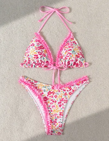 Costum de baie SHEIN, floral print