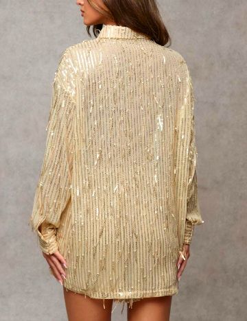 Camasa Oversize SHEIN, auriu
