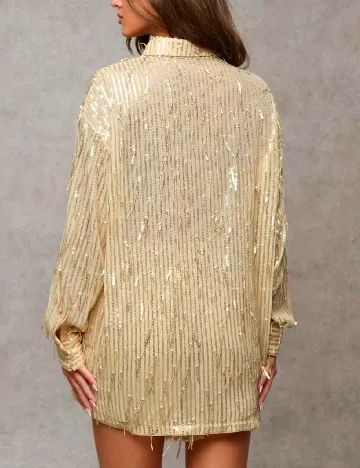 Camasa Oversize SHEIN, auriu