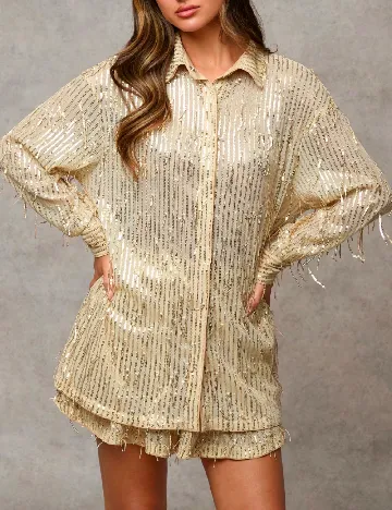 Camasa Oversize SHEIN, auriu