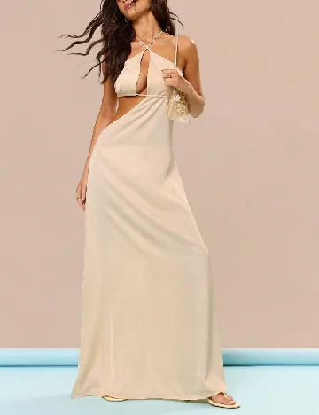 Rochie lunga SHEIN, crem