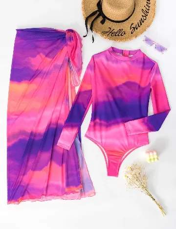Costum de baie SHEIN, mix culori