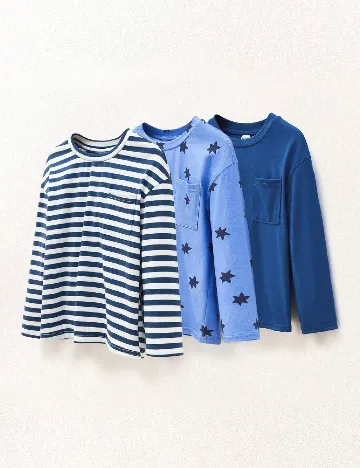 Set bluze 3 bucati Shein Kids, mix culori