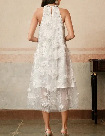Rochie medie Anewsta, alb