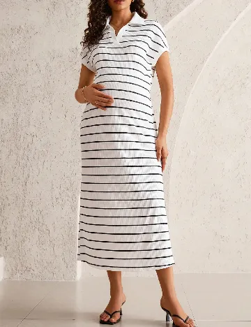 Rochie medie SHEIN Maternity, alb
