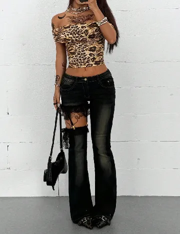 Top SHEIN, animal print
