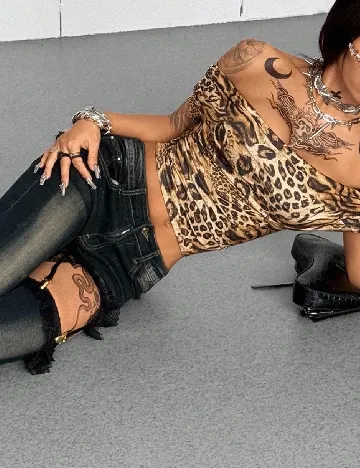 Top SHEIN, animal print