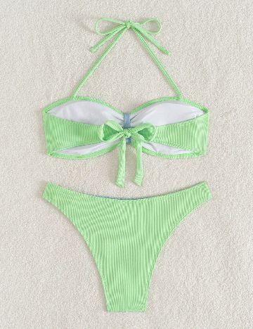 Costum de baie SHEIN, verde/albastru
