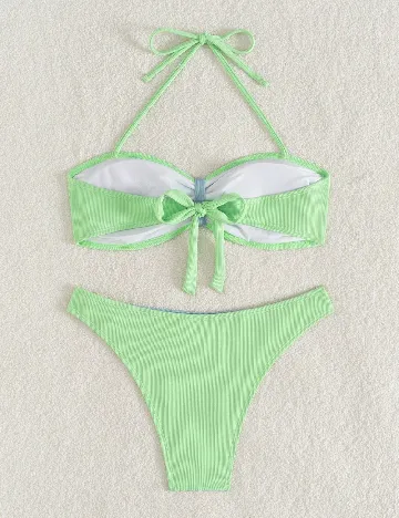 Costum de baie SHEIN, verde/albastru