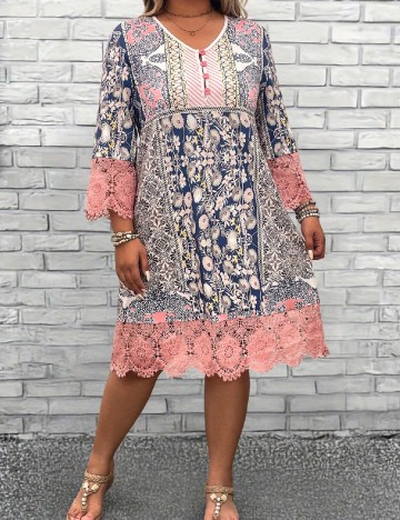 Rochie scurta SHEIN CURVE, mix culori