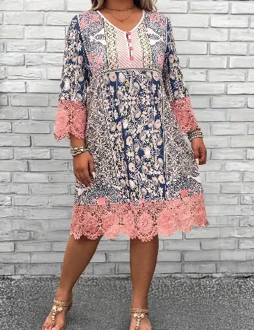 Rochie scurta SHEIN CURVE, mix culori
