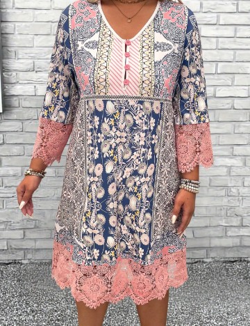 Rochie scurta SHEIN CURVE, mix culori