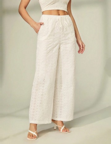 Pantaloni SHEIN, alb