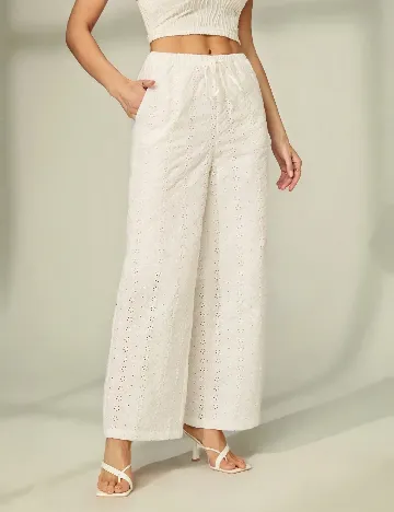 Pantaloni SHEIN, alb