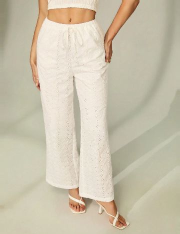 Pantaloni SHEIN, alb