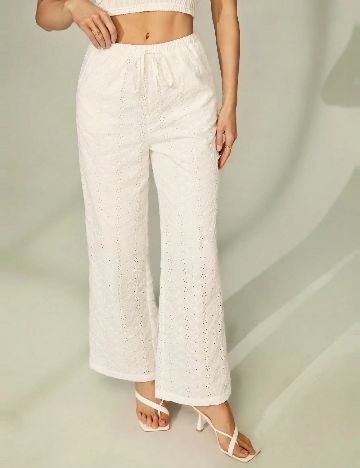 Pantaloni SHEIN, alb