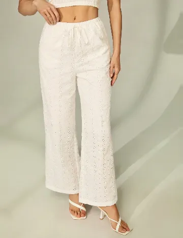 Pantaloni SHEIN, alb