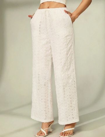 Pantaloni SHEIN, alb
