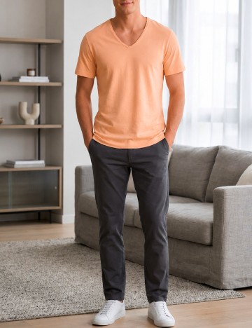 Tricou Pull&Bear, portocaliu