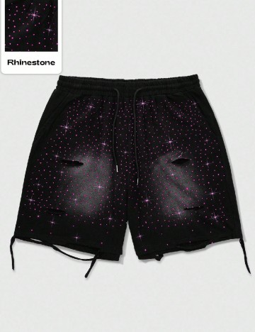Pantaloni scurti Romwe, negru