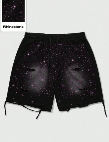 Pantaloni scurti Romwe, negru