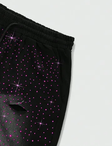 Pantaloni scurti Romwe, negru