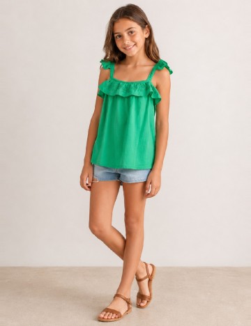 Top Zara, verde