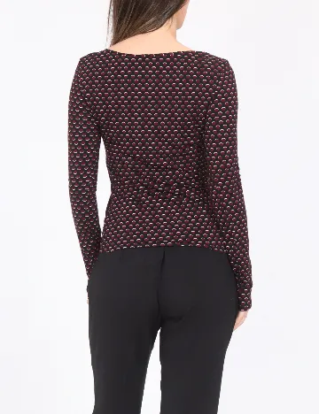 Bluza Tezenis, negru/visiniu