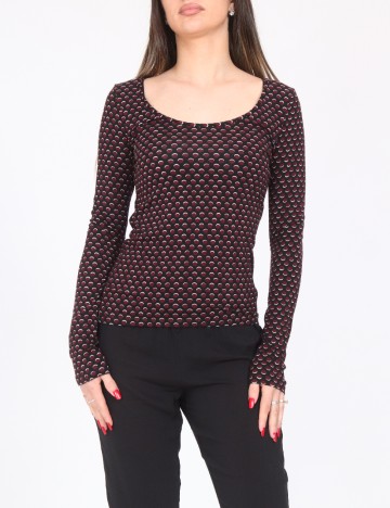 Bluza Tezenis, negru/visiniu