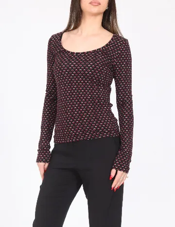Bluza Tezenis, negru/visiniu