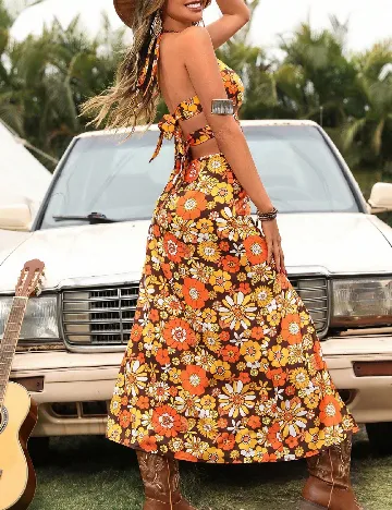 Rochie lunga SHEIN, floral print