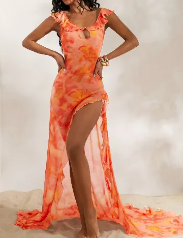 Rochie lunga SHEIN, portocaliu