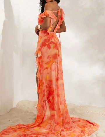 Rochie lunga SHEIN, portocaliu