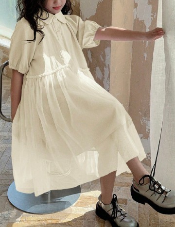 Rochie Shein Kids, ecru