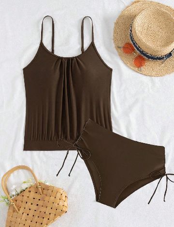 Costum de baie SHEIN, maro
