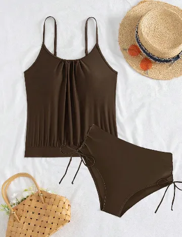 Costum de baie SHEIN, maro