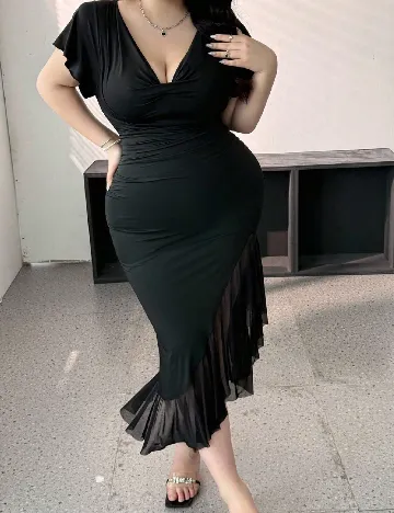 Rochie medie SHEIN CURVE, negru
