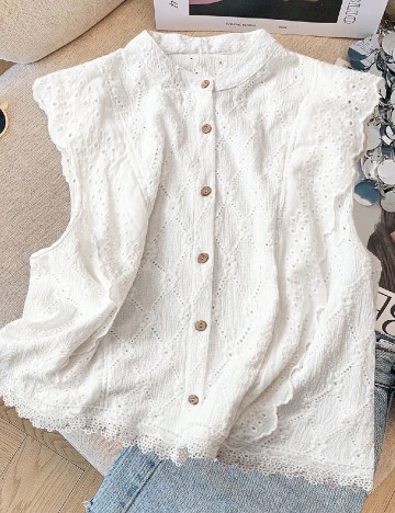 Bluza SHEIN CURVE, alb