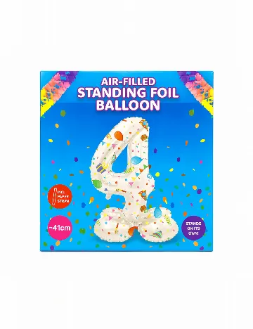 Balon folie cifra 4 ACTION, mix culori