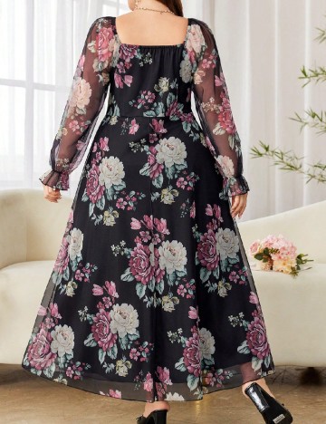 Rochie lunga SHEIN CURVE, floral print