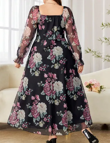 Rochie lunga SHEIN CURVE, floral print