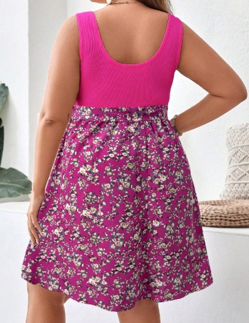 Rochie scurta SHEIN CURVE, floral print