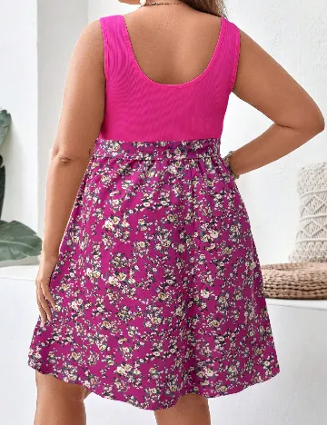 Rochie scurta SHEIN CURVE, floral print