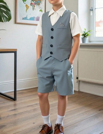 Compleu Shein Kids, albastru