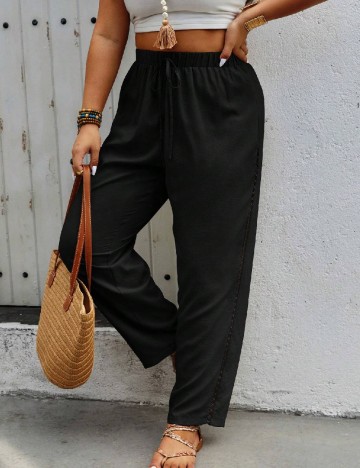 Pantaloni SHEIN CURVE, negru