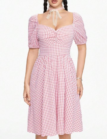 Rochie scurta Romwe, roz