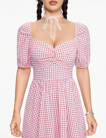 Rochie scurta Romwe, roz