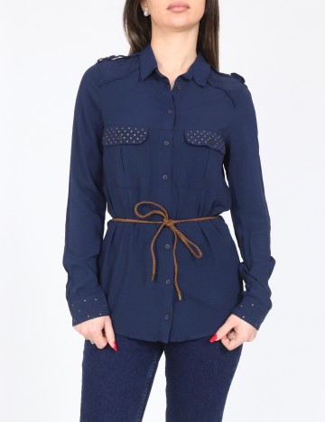 Camasa Bershka, bleumarin